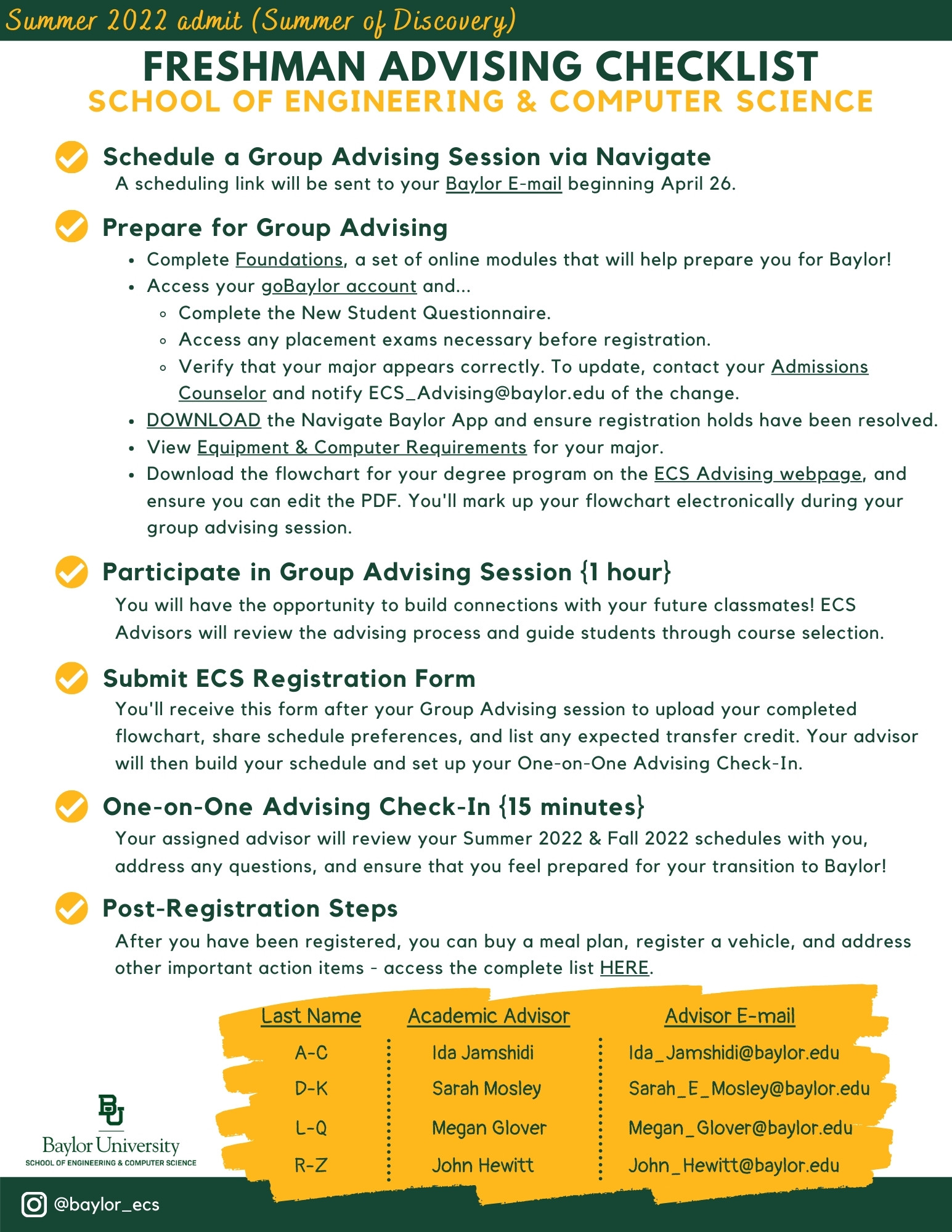 Summer of Discovery Freshmen School of Engineering and Computer