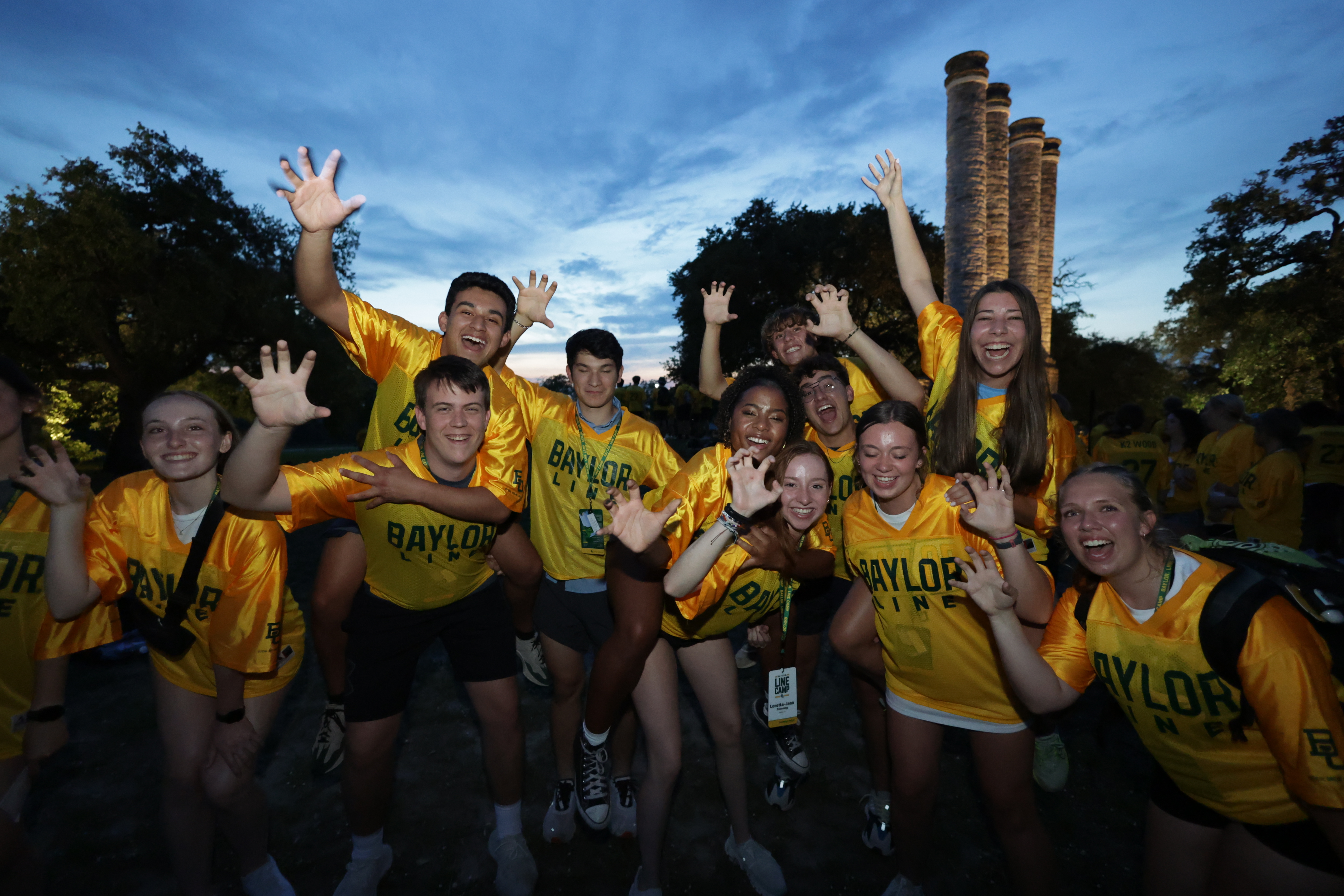 students at ECS line camp