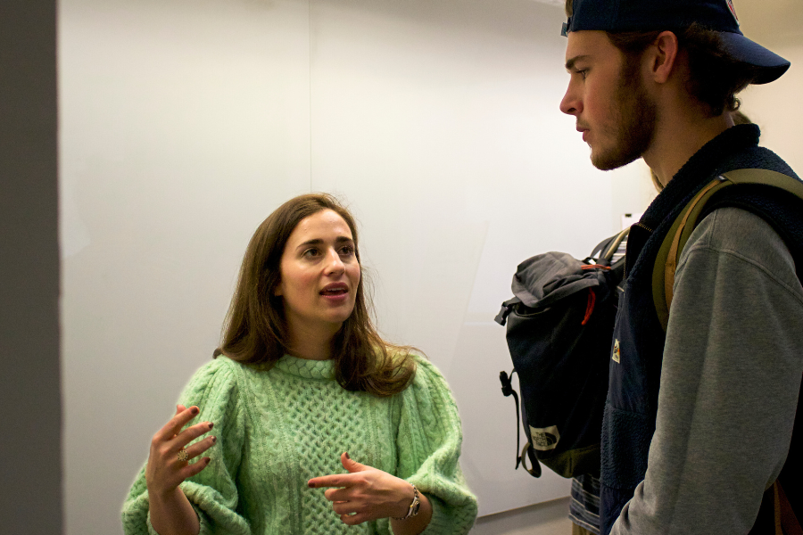 Dillenberger with student